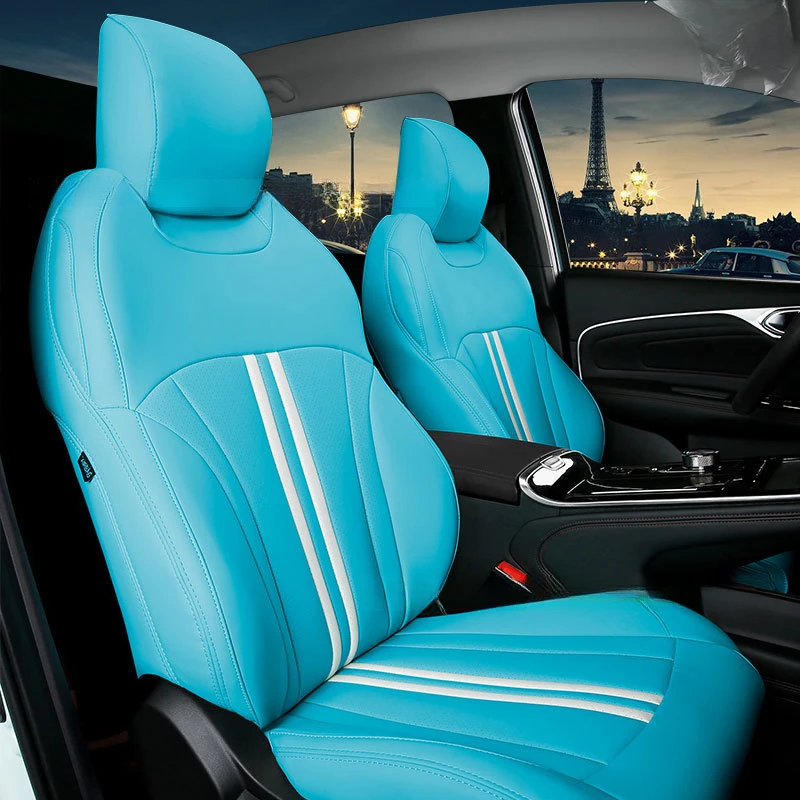 Suitable forCar Full Surround Five-Seater Nappa Leather Breathable Wear-Resistant Cushion Cover Comfortable Rear Seat