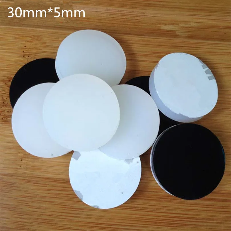 Imagem -03 - Anti Slip Silicone Rubber Bumper Damper Amortecedor Auto-adesivo Almofadas de Sílica Gel Preto 30 mm x mm 50 Pcs