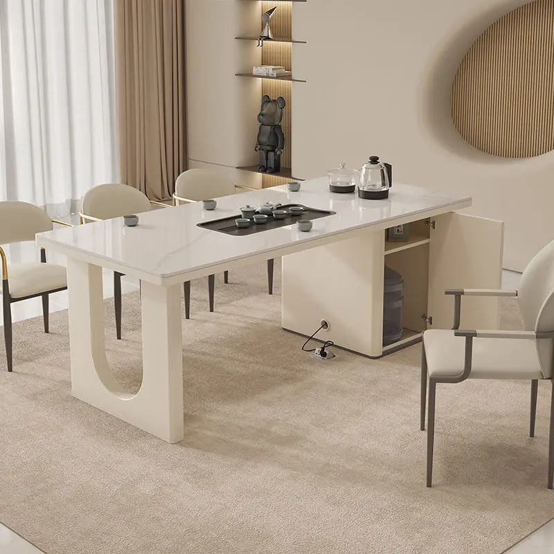 Rock slab tea table, tea table, tea making integrated marble coffee table office, company, large slab