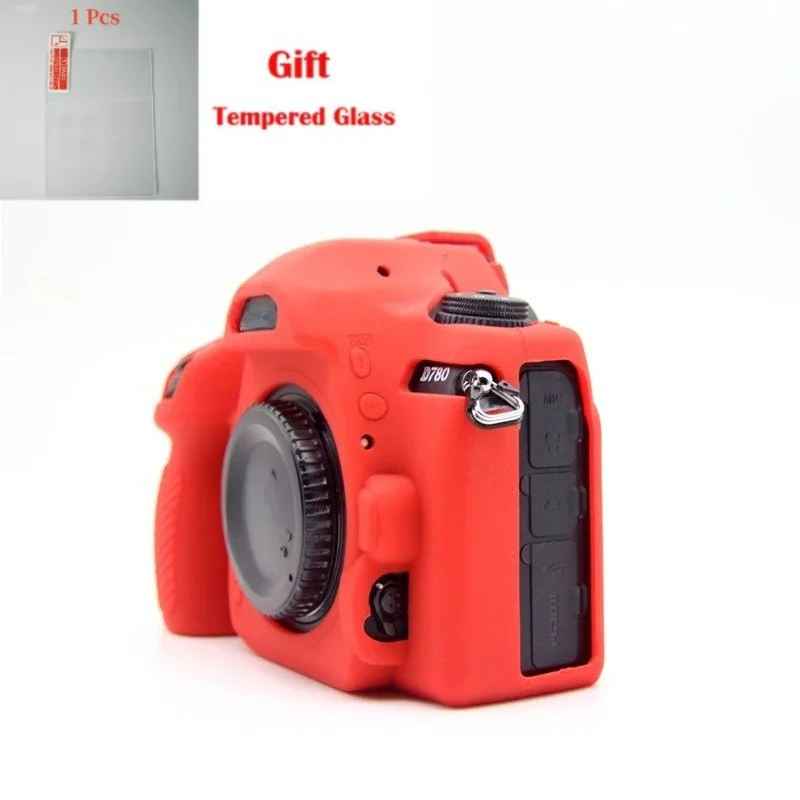 Camera Soft Silicone Protective Case For Nikon D780 protective soft photography soft case + free tempered film