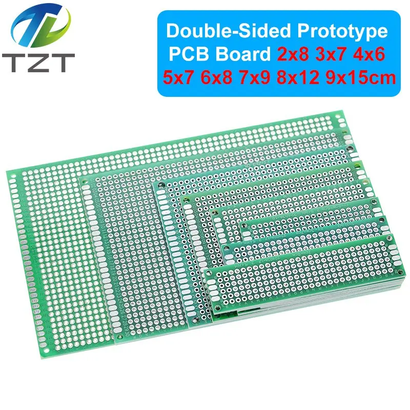 2x8 3x7 4x6 5x7 6x8 7x9 8x12 9x15 Double Side Prototype Diy Universal Printed Circuit PCB Board Protoboard For Arduino Diy Kit