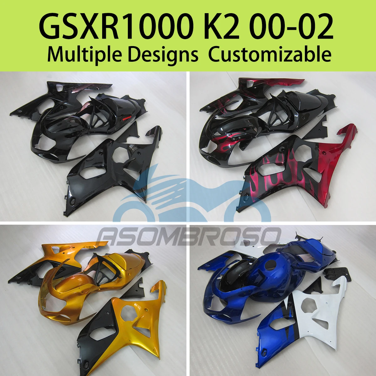 

GSXR1000 2000 2001 2002 Cool Fairings for SUZUKI GSXR 1000 K2 00 01 02 Motorcycle Plastic Set Injection Bodywork Fairing Kit