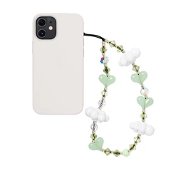 2023 Green Heart Phone String Fashion Korea White Clouds Phone Charm Cellphone Strap Korea Y2K Accesories for Women Jewelry