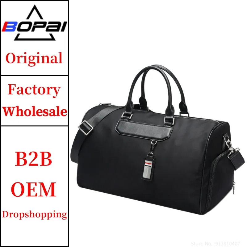 BOPAI WholesaleFactory Men Business Shoes Pocket Large Capacity Waterproof Sport Travel Bag