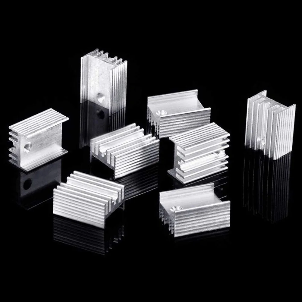 

10pcs Heat Sink Aluminum Radiator For Voltage Regulator Cooling Metal Dissipation Plate To-220 Insulation Kit Laptop