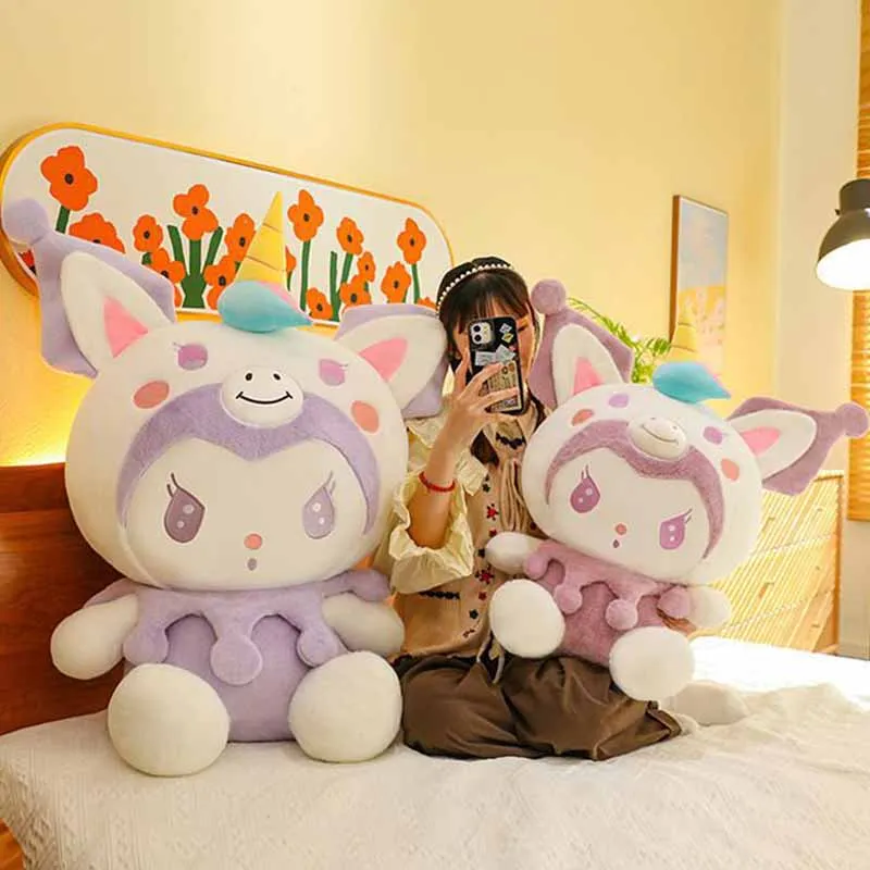 

35cm Kawaii Plushies Dolls Unicorn Kuromi Doll Gift Plush Toys Children's Sleeping Pillow Cute Stuffed Animal Doll Gifts