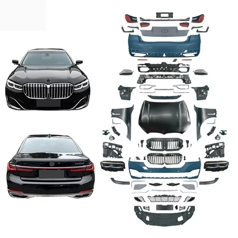 Für 7er Serie G12 2016-2018 Executive-Style Upgrade Komplettes Karosserie-Kit Vordere & Hintere Stoßstange Kühlergrill Kotflügel-Set Neuzustand