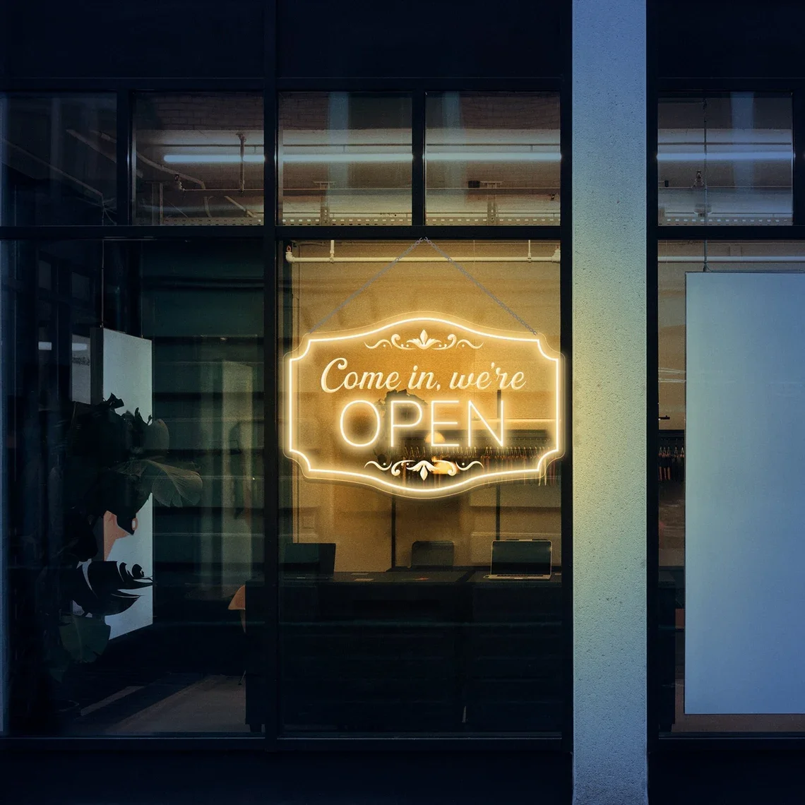 Open Sign For Business Hanging Sign We Are Open Sign Open Neon Sig Open Closed Sign Open Shop Sign Custom Storefront Sign