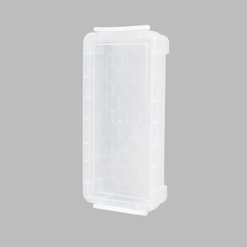 Large Capacity Transparent Pencil Case Plastic Space-Saving Stationery Storage Box Stackable Double Open Sketch Pen Bag