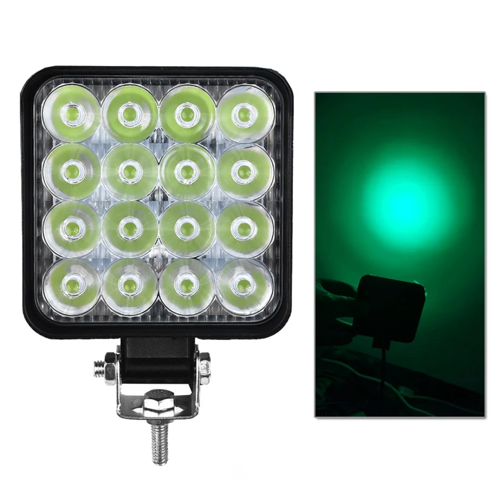 Flood Light Bar Work Light Work light 9-32V DC Green Stainless Steel Bar Driving Floodlight Off-road Shockproof