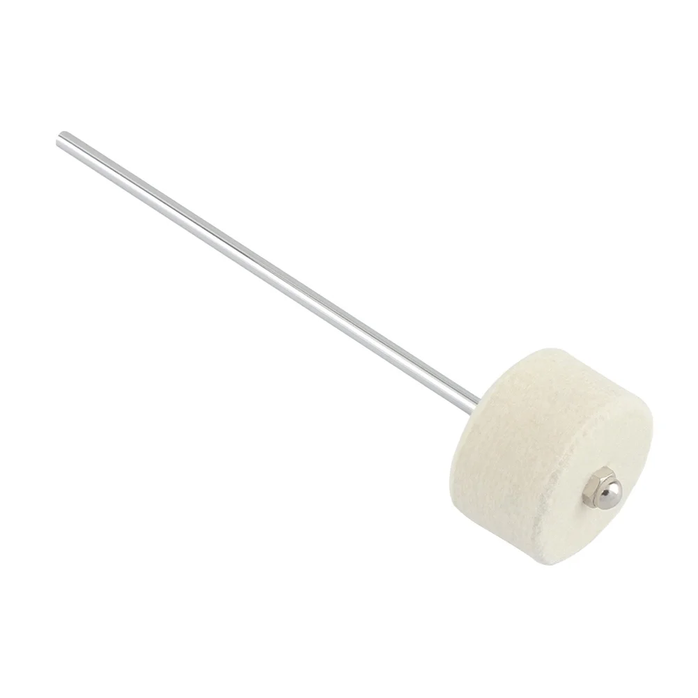 

Bass Drum Pedal Beater Felt and Stainless Steel Handle Replacement Durable Drum Accessories Traditional Sound Percussion