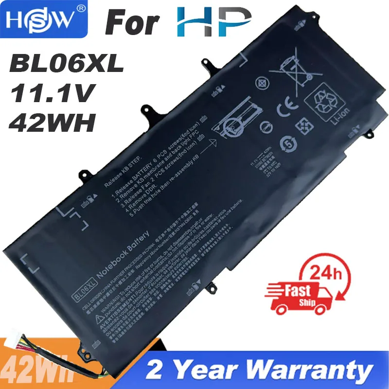 

New 3CELLS Laptop Battery 722236-171 BL06042XL BL06XL HSTNN-DB5D IB5D W02C For HP for EliteBook Folio 1040 G0 G1 G2