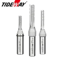 Tideway 1/2 Shank 3ขลุ่ยตัด Bit TCT เครื่องตัดไม้ CNC ตัดบิตสล็อตเครื่องตัดไม้