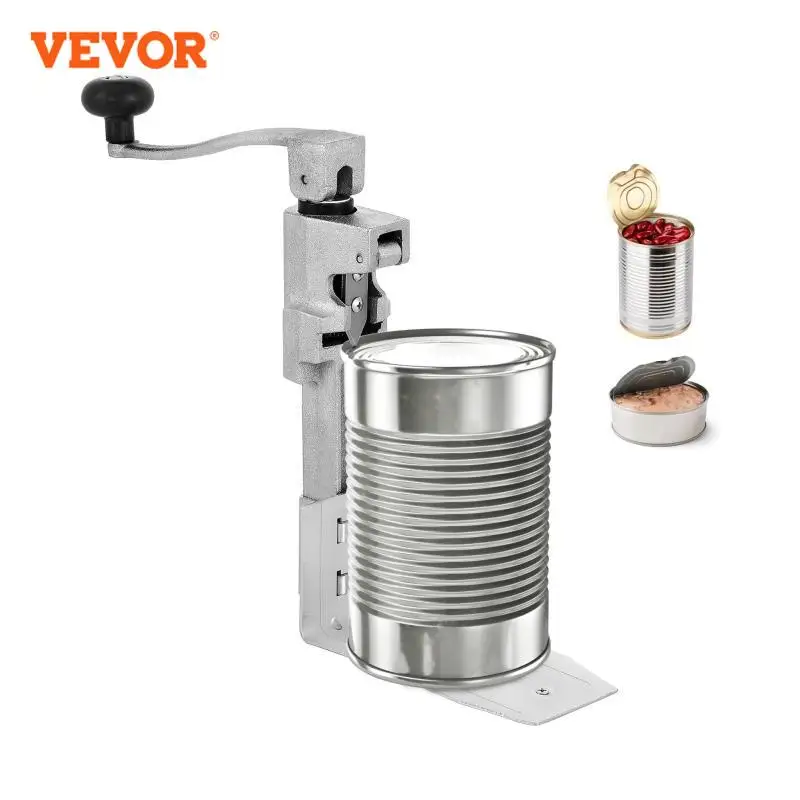 VEVOR 19-Inch Manual Can Opener with Plated Steel Base/Handle Easy to Operate Install for Kitchen Restaurant Commercial Home Use