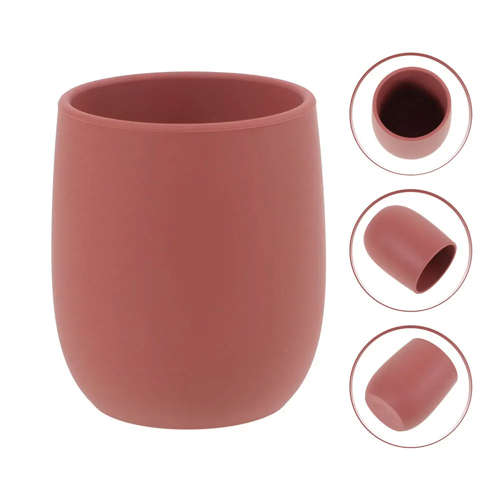 2 Stück Baby-Trainingsbecher, Silikon-offener Becher für Kleinkinder, langlebig, hitzebeständig, leicht zu reinigen, sicher, kleine Hände, Silikonbecher für Babys