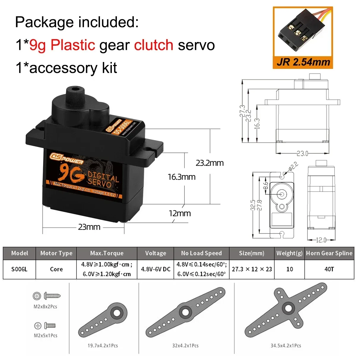 DSPOWER 2g 3,7g 4,3g 5g 6g 8g 9g Kunststoff/Metall Getriebe JR/JST Digital Micro Servo Motor für RC Mini Auto Flugzeug Starrflügel Roboter