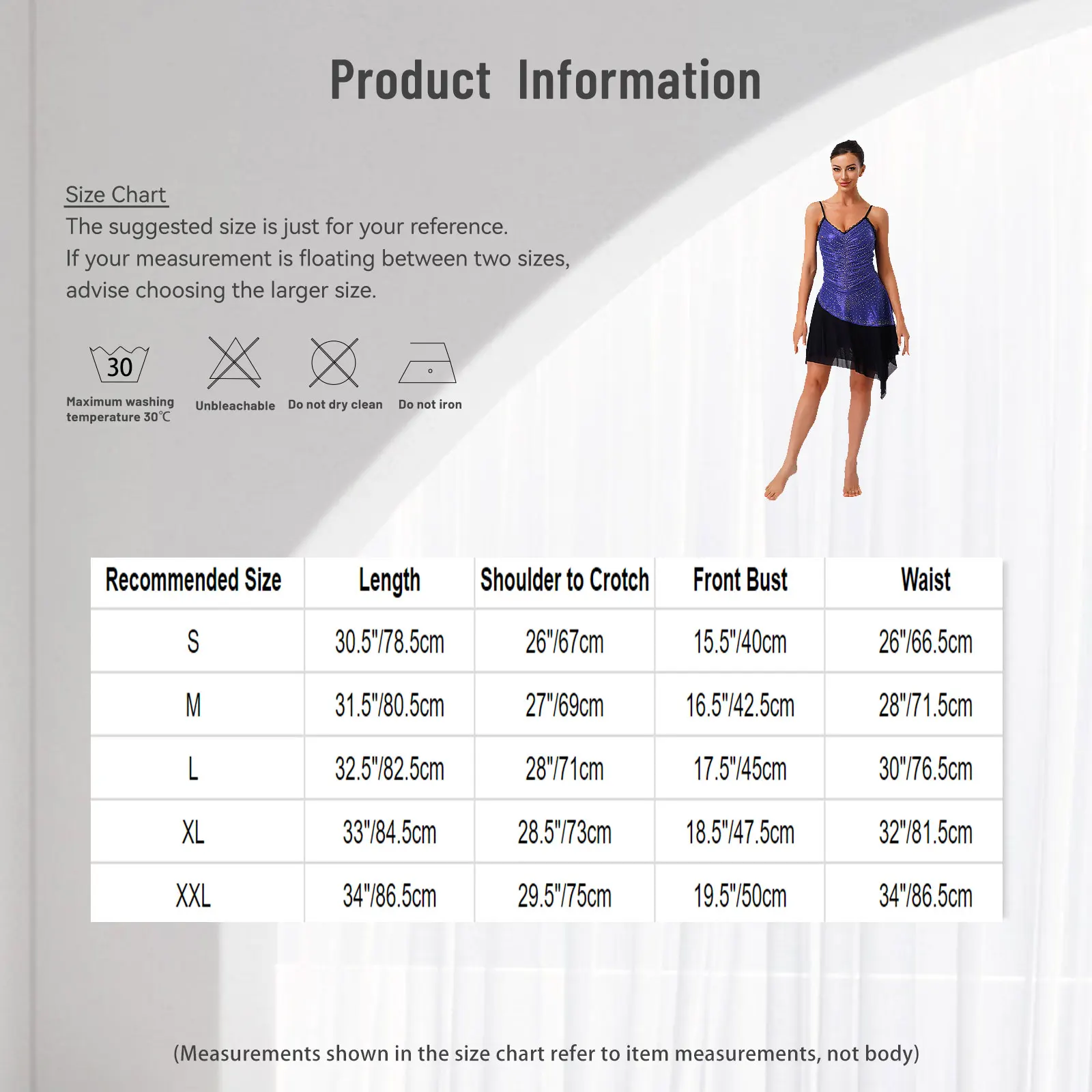 Womens Latin Lyrical Dance Dress Ruched Metallic Shiny Mesh Rhinestones Tiered Hem Contrast Color Sling Dress for Figure Skating
