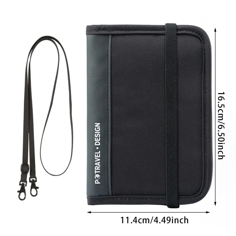 Anti-Theft Travel Passport Wallet Neck Bag Waterproof Men RFID Blocking Card Phone Pouch Women Mini Crossbody Bag Nylon Handbag