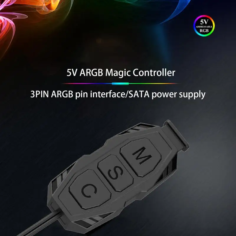 Controlador ARGB Mini Cable de extensión RGB de 5V, controlador ARGB estable de 3 pines, Conector de tira LED, Cable de extensión