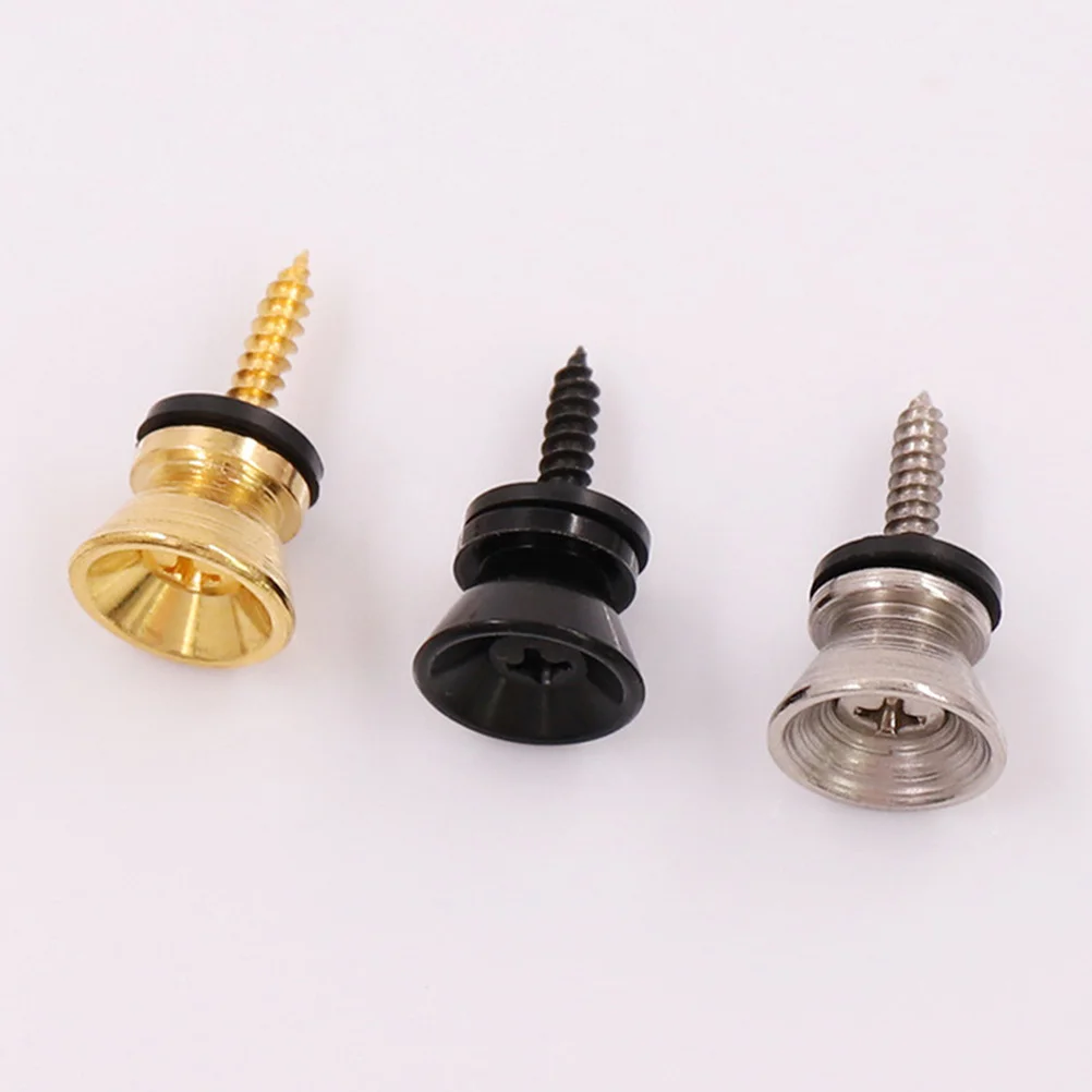 

6Pcs Guitar Strap Locks Metal Button Durable Safe for Acoustic Electric Guitars Replacement Guitar Strap Locks