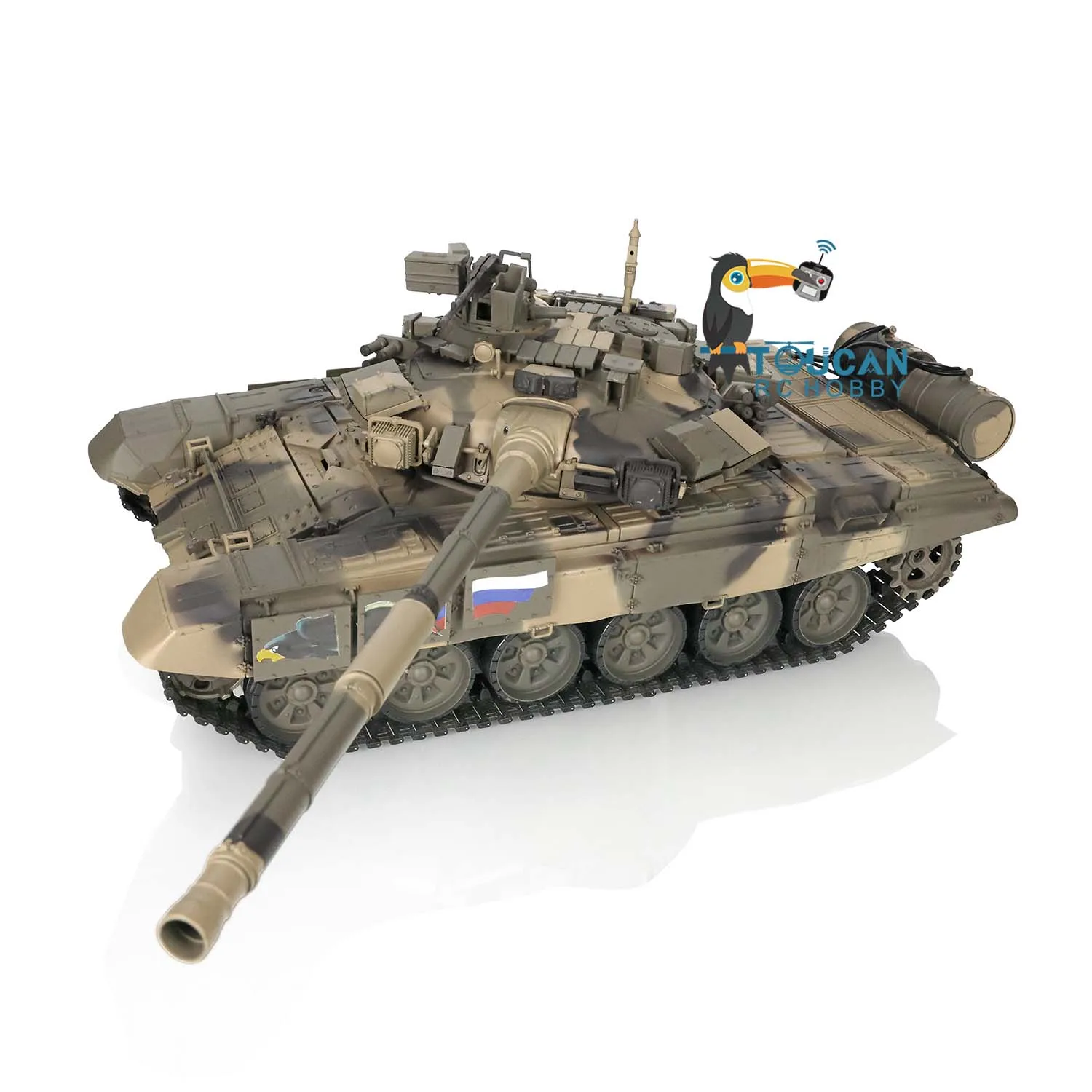 1/16 Scale 2.4Ghz HENG LONG 7.0 Plastic Ver Russia T90 RTR RC Tank 3938 Model Toys Radio Cars Machine Gun BB Shoot TH17842