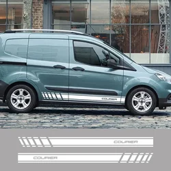 For Ford Transit Courier Car Door Side Stickers Vinyl Film Decor Decals Camper Van Accessories Exterior Tuning Line Graphics