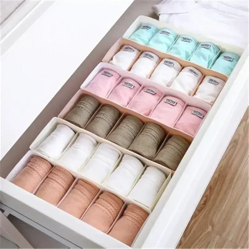 Closet Organizer Jeans Storage Boxs Foldable Underwear OrganizerStorage Dividers Dormitory Socks Clothes Drawer Organizer Box