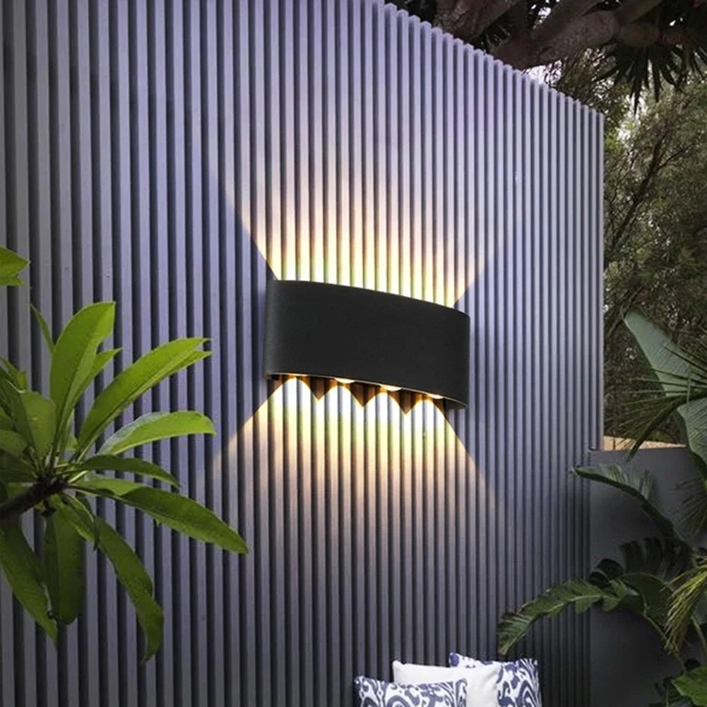 조절식 모던 벽 조명, 2W, 4W, 6W, 8W, 10W, 조절식 블랙 베란다 조명, LED 벽 팩 조명, 계단 차고 파티오 정원용