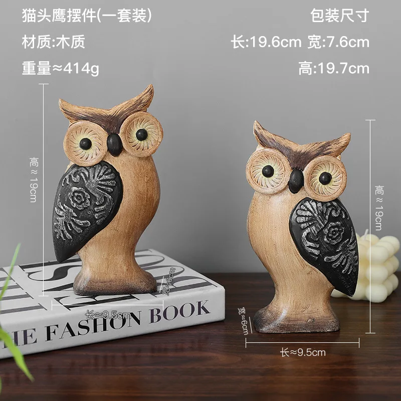 الشمال عيد الفصح الحرفية الخشبية البومة الحلي خزانة مكتب عمل غرفة المعيشة خزانة الكتب الديكور الحرف اليدوية هدية #6