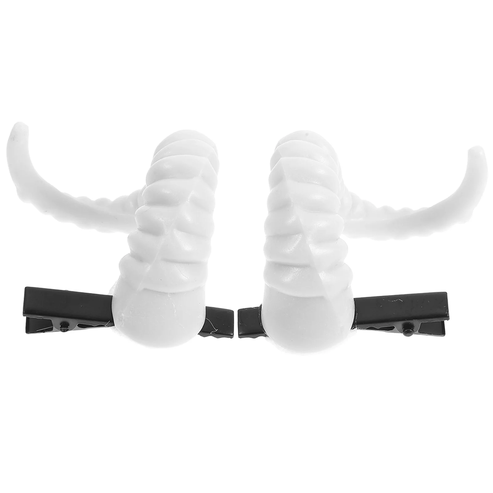 

2 Pcs Clip on Horns Artificial Sheep Antlers Halloween Hair ABS Goat Cosplay Diy Headband Accessories