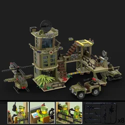 Moc Weapon Military Land War Command Base Building Blocks Assembly Small Particles Creative Diy Scene Assembly Brick Kid's Toys