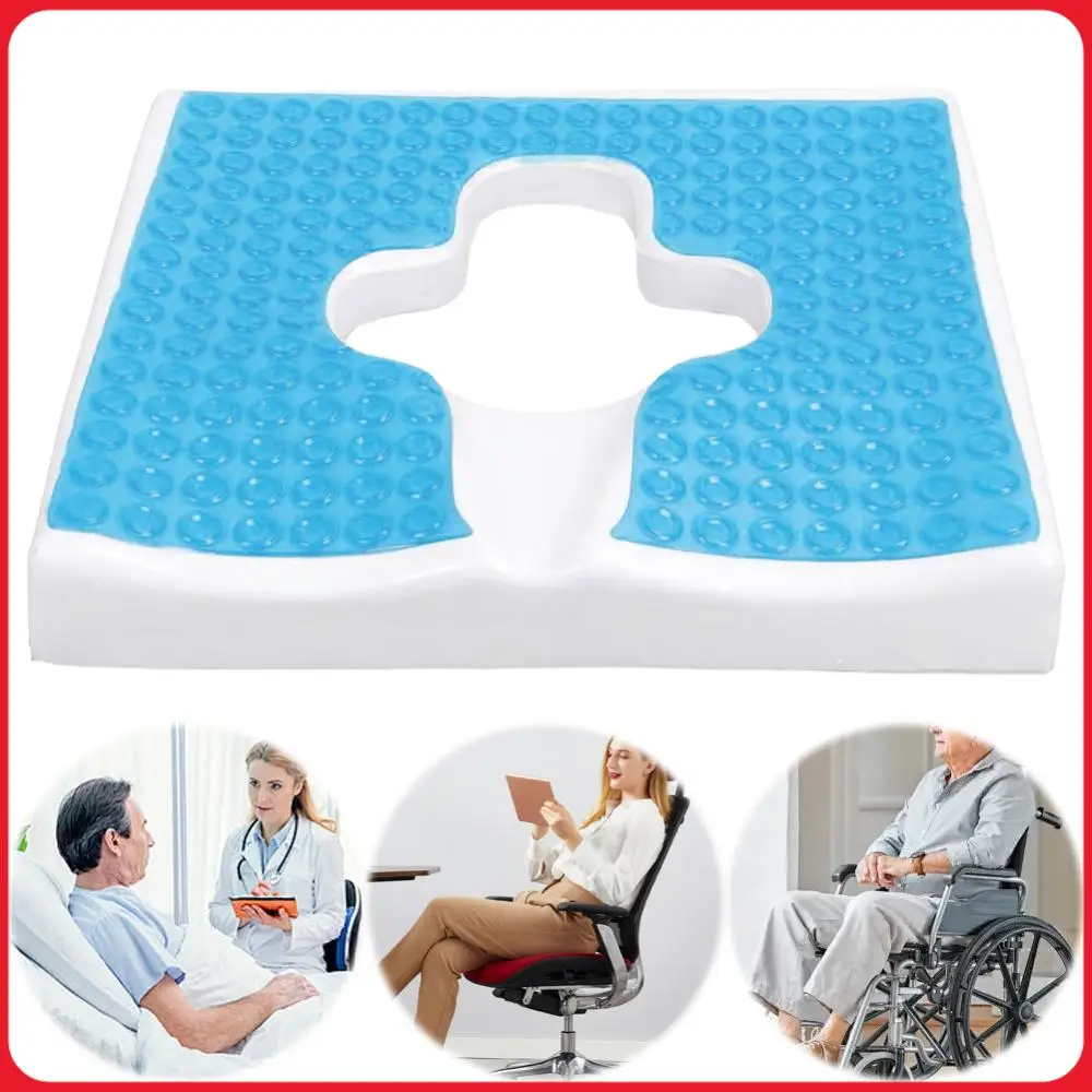 

Elderly Butt Cushion T Shaped Opening Triangular Slope Design Pad T Shaped Wheelchair Cushion for Adults Office Chair Elderly
