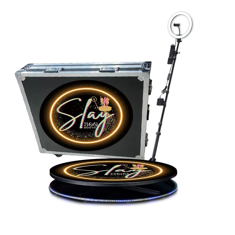 

#Free Custom Logo And Size 360 Camera Photo Booth Machine With Transparent Colorful Led Light For Party