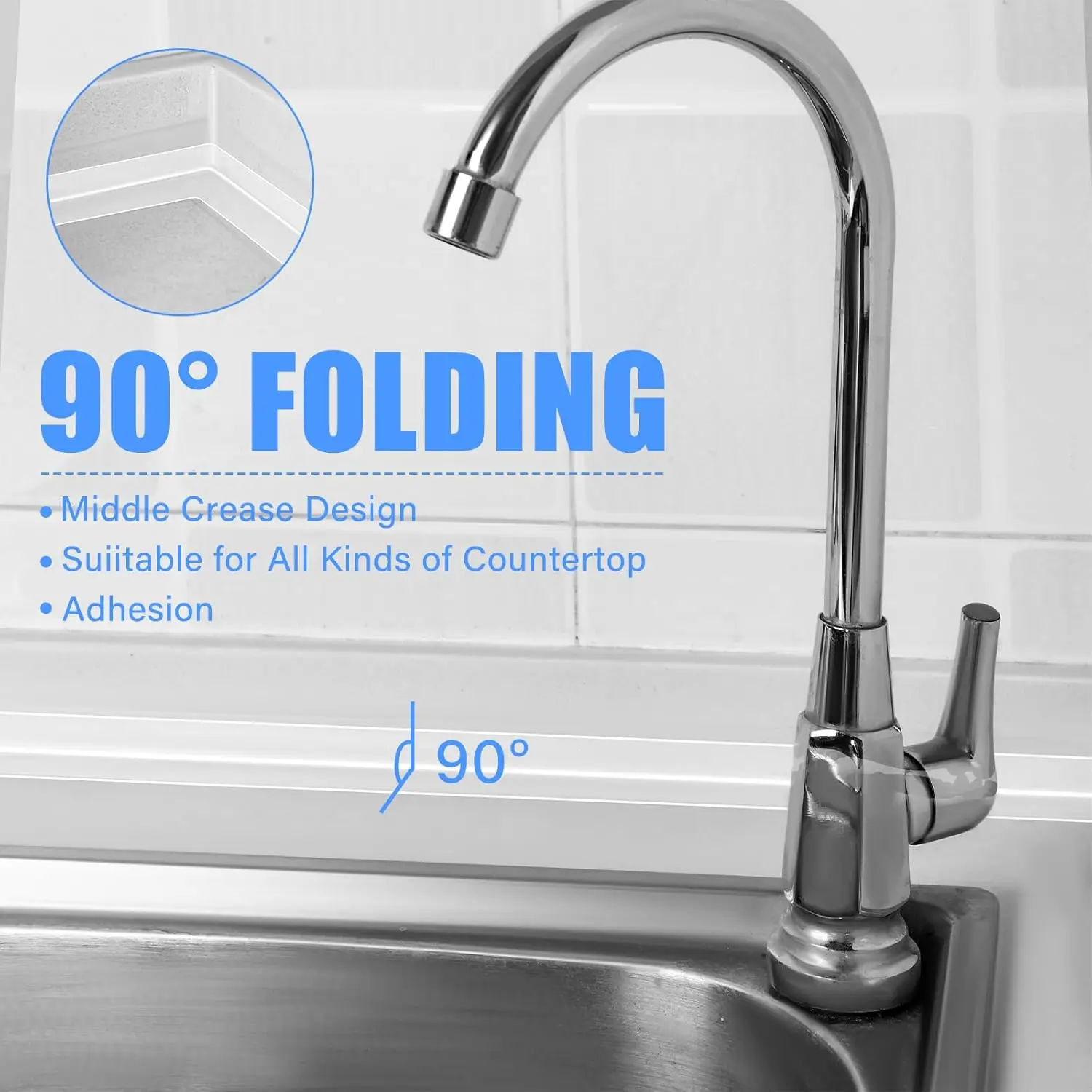 Cinta de calafateo transparente, tira de calafateo autoadhesiva impermeable, cinta selladora para bañera, Protector de borde de pared para suelo de cocina (PVC)