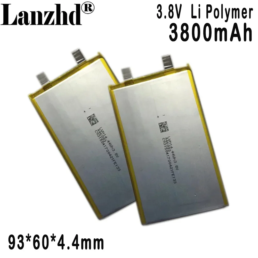 446093 Li polymer lithium battery 3800MAH 4.35V For Lishen mobile phone built-in electric back armour fast charging source