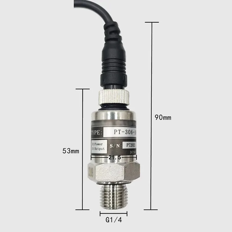 PT-306 Pressure Sensor Transmitter Screw Air Compressor Universal Air Pressure Model 4-20mA