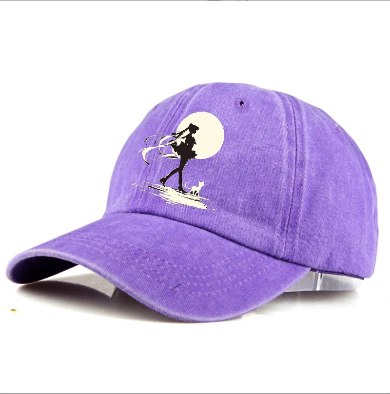 Sailor Moon Baseball Cap Men Women Anime Figures Boy Girl summer Sun Hat Outdoor Sport Sunbonnet Retro Headgear Gift Hot Sales