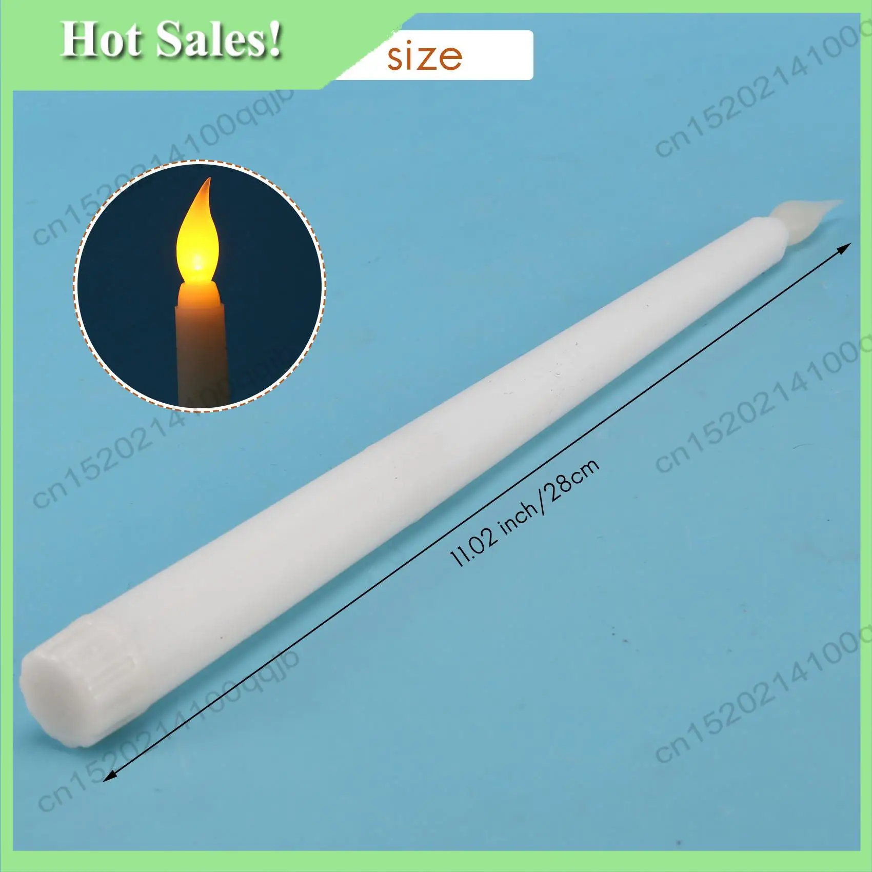 -FDDT 6Pcs LED Taper Candle For Dinner, Flickering Flameless Tapered Battery Operated Table Settings Weddings Birthday Parties
