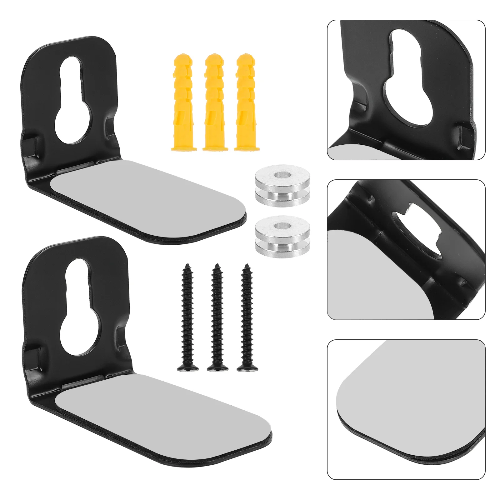 

1 set Stainless Steel Universal Speaker Bracket Wall Mount Audio Bracket Speaker Stand Smooth Surface Long Use