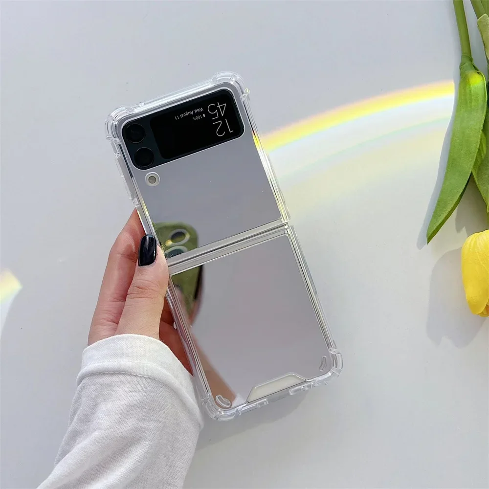 Luxuriöse Handyhülle mit Make-up-Spiegel für Damen und Mädchen, passend für Samsung Galaxy Z Flip 3 4 5 6 7 FE Flip7 Flip6 5G, schlanke, robuste Schutzhülle. – Detail 14
