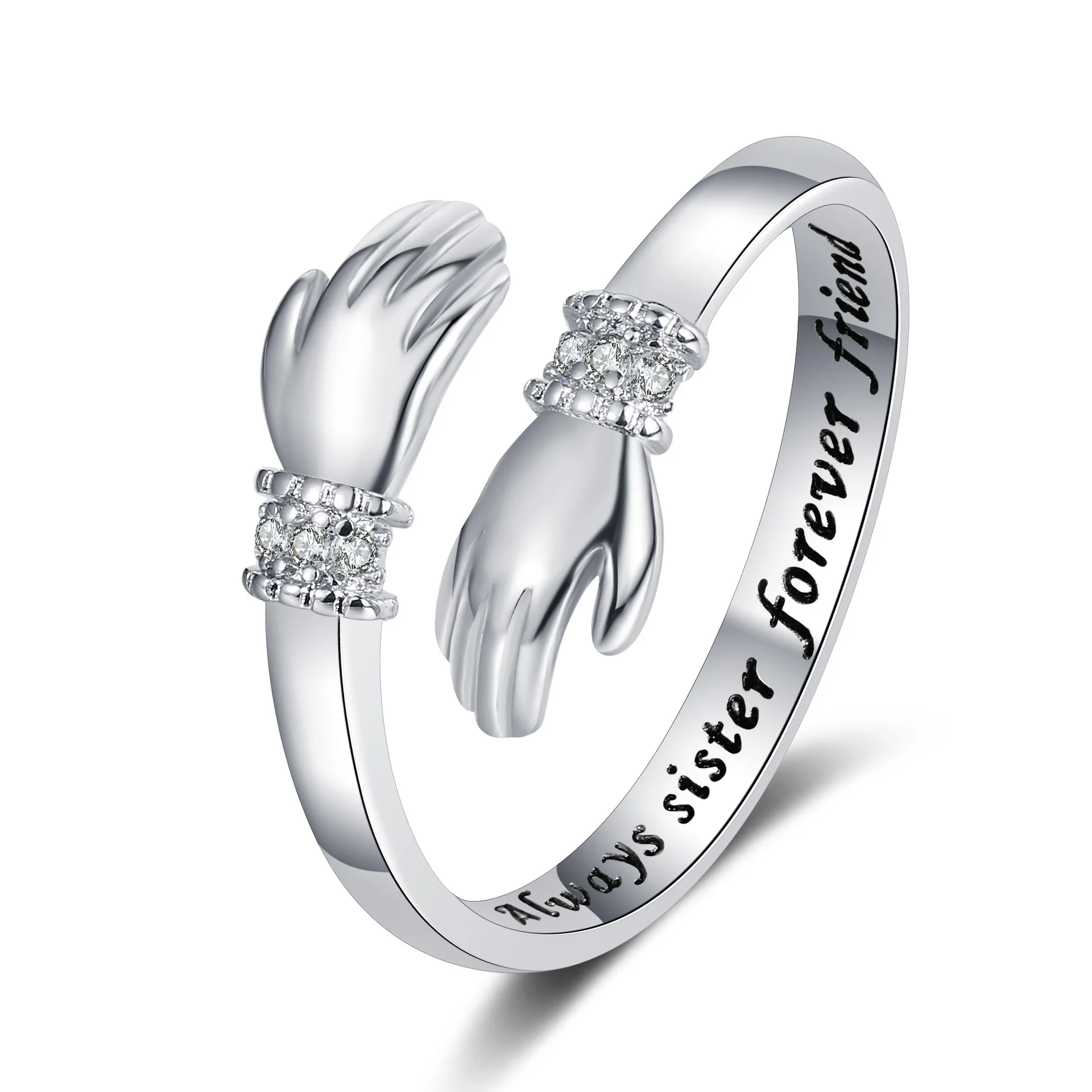 Women's Adjustable Hug Ring, Creative Love Design