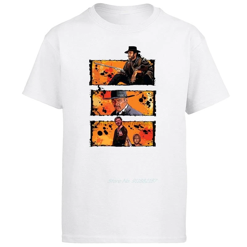 Sergio Leone Clint Eastwood Film Harajuku Graphic T Shirts Oversized Cotton Short Sleeve T-Shirts Summer New Shirts And T-Shirts