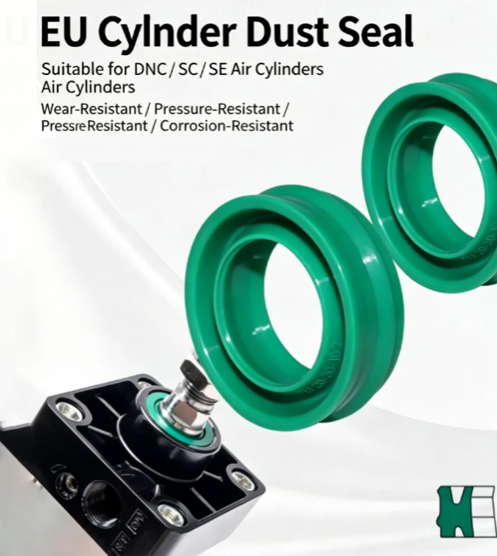 1-15PCS Green EU Seal Ring OD19-75mm Polyurethane Cylinder Dustproof and Gasket Oil Seal For Hydraulic Pneumatic Piston Rod