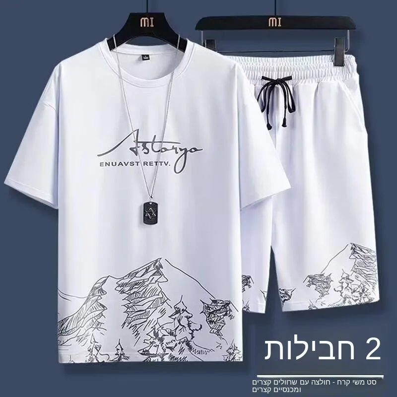 pure-cotton-casual-sports-set-men-summer-ice-silk-short-sleeve-t-shirt-2026-new-style-handsome-qing