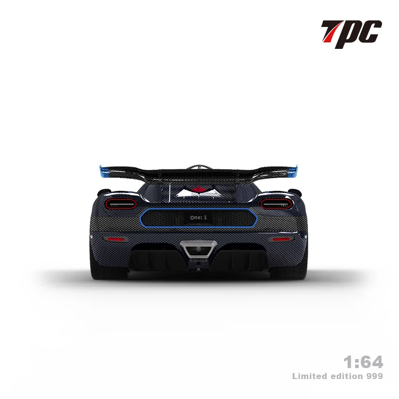 TPC In Stock 1:64 ONE Carbon Fiber Hood Blue Stripe Opened Diecast Diorama Model Collection Miniature Carros Toys