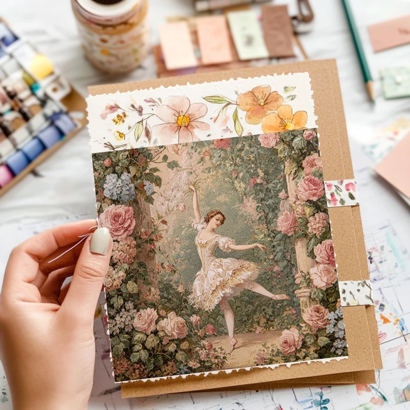 Paket Kertas Scrapbook (36 Lembar, 6x6 inci): Motif Bulu Bohemian untuk Scrapbooking, Origami & Junk Journal Boho.