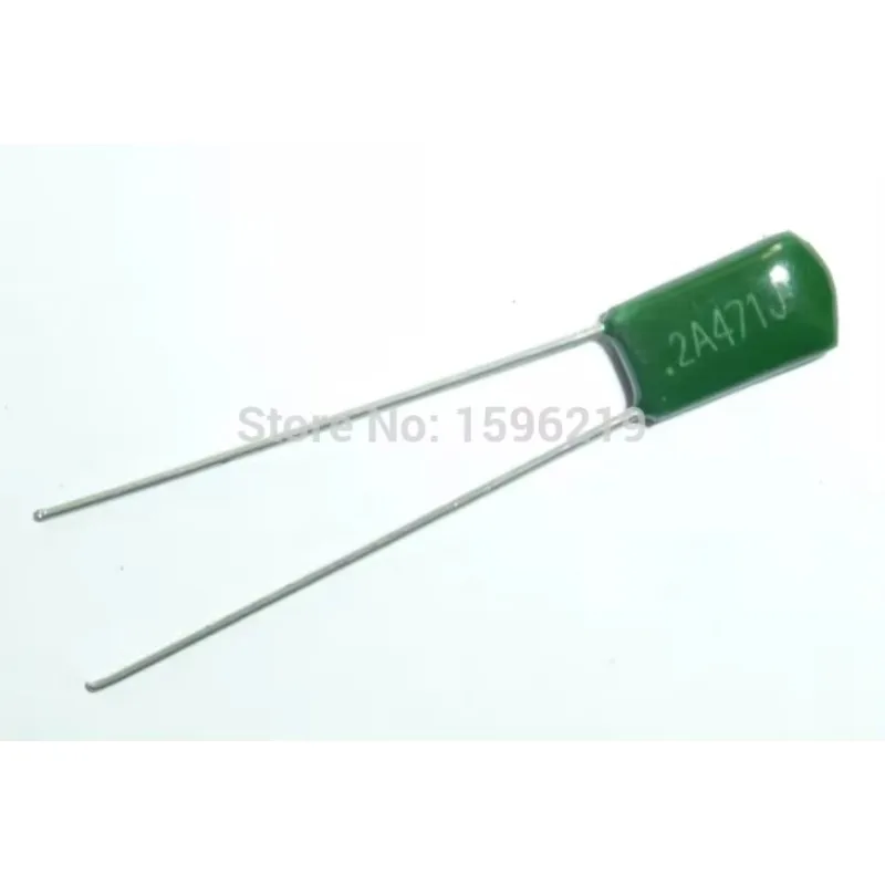 

1000pcs Mylar Film Capacitor 100V 2A471J 470pF 0.47nF 2A471 5% Polyester Film capacitor 471 J