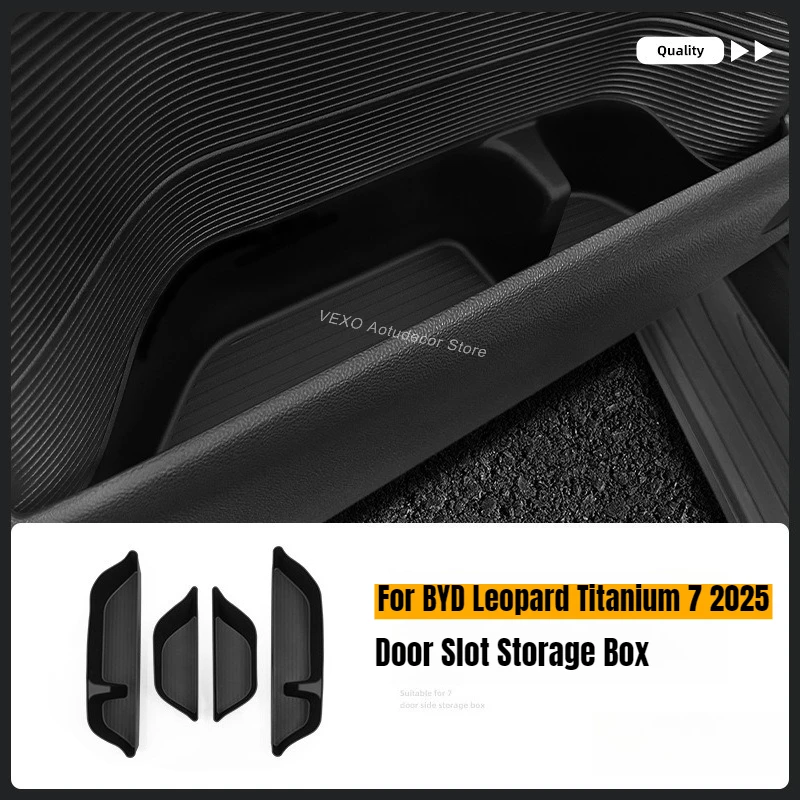 

Органайзер-лоток для хранения в дверном проеме BYD Leopard Titanium 7 2025, нижний органайзер для боковой панели двери автомобиля, для электромобилей, для хранения и порядка