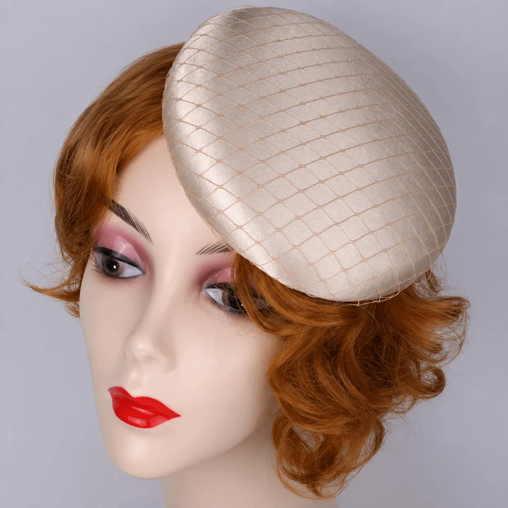 Fashion Solid Color Fascinator Base Wide Brim Headpiece Masquerade Top Hat Formal Hat Multiple Colors Bride Headdress Wedding