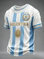 2026 Edition Argentine Fan Football Training T-Shirt - 3D Digital Printing - Comfortable and Breathable - Family Clothing